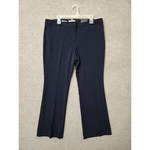 Van Heusen Studio Dress Pants Womens 14 Short Navy Blue Modern Fit Stretch NEW